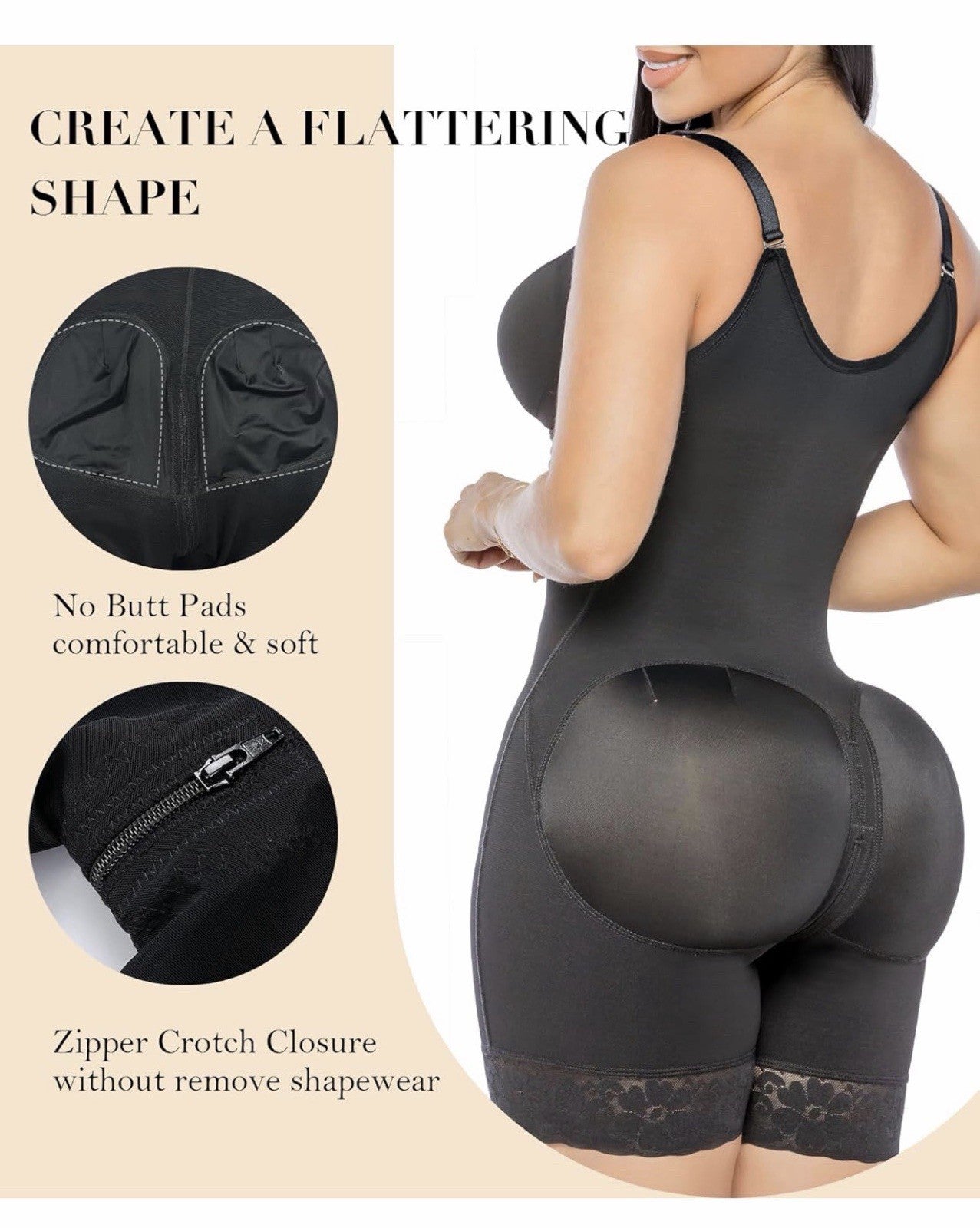 YIANNA Fajas Colombianas Shapewear 7275 Tummy Control Butt Lifter XS‑3XL